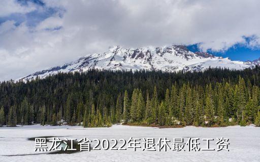 黑龍江省2022年退休最低工資