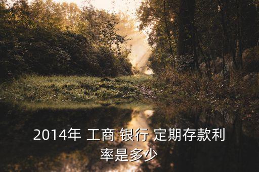 2014年 工商 銀行 定期存款利率是多少