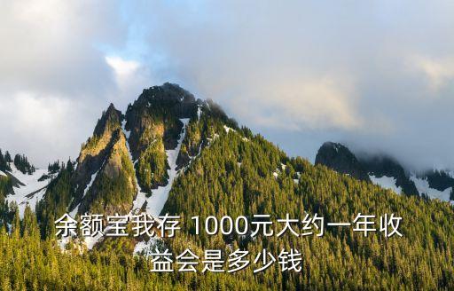 余額寶我存 1000元大約一年收益會是多少錢