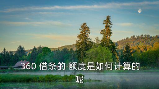 大家360借條有多少額度,360借條要多少歲才可以