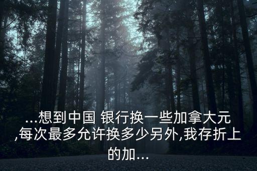 在外資銀行一年能換多少美元