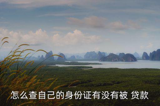 怎么查自己的身份證有沒有被 貸款