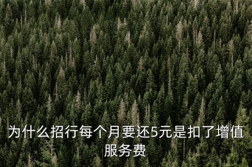為什么招行每個月要還5元是扣了增值服務(wù)費