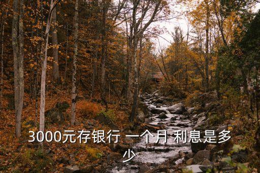 三千塊一個月利息多少,信用卡三千塊錢一個月多少利息