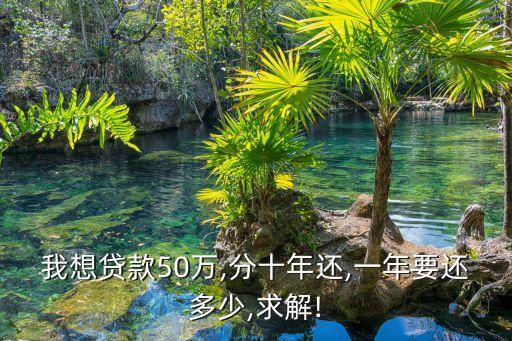 我想貸款50萬(wàn),分十年還,一年要還多少,求解!