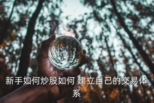 新手如何炒股如何 建立自己的交易體系