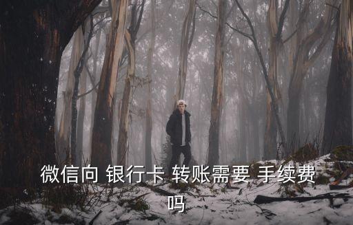  微信向 銀行卡 轉(zhuǎn)賬需要 手續(xù)費(fèi)嗎
