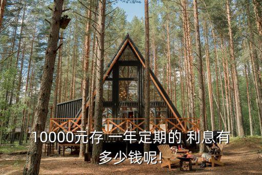 10000元存 一年定期的 利息有多少錢(qián)呢!