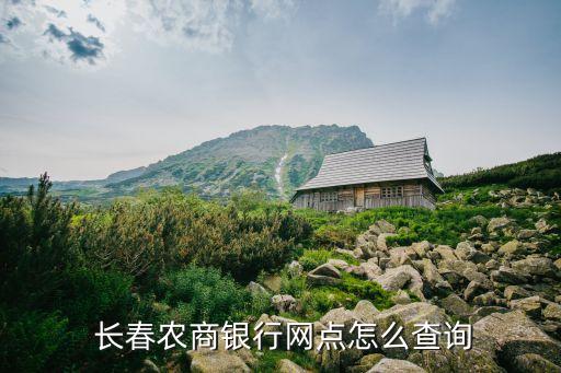  長(zhǎng)春農(nóng)商銀行網(wǎng)點(diǎn)怎么查詢