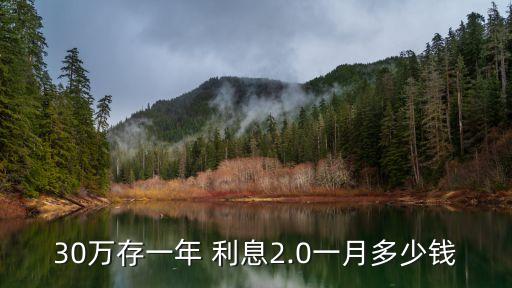 三十萬每月利息多少,貸款三十萬每月利息