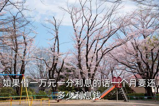 1萬貸款1分是多少,20萬貸款分20年還每月還多少