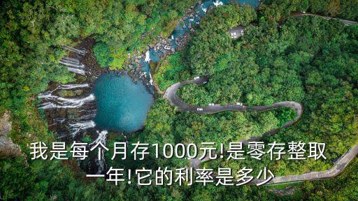 我是每個月存1000元!是零存整取 一年!它的利率是多少