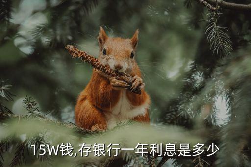 15W錢,存銀行一年利息是多少