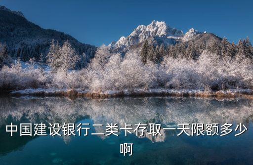 中國建設(shè)銀行二類卡存取一天限額多少啊