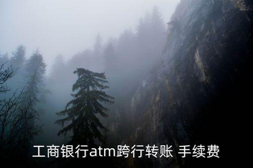 工商銀行atm跨行轉(zhuǎn)賬 手續(xù)費