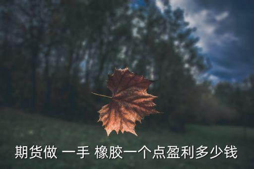做一手橡膠多少錢,橡膠期貨保證金多少一手
