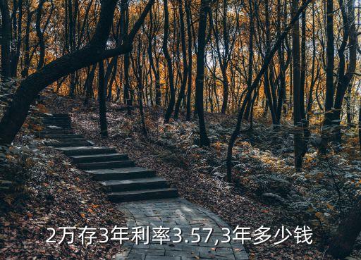兩萬元錢三年利息多少,兩萬三年利息3.3,多少錢