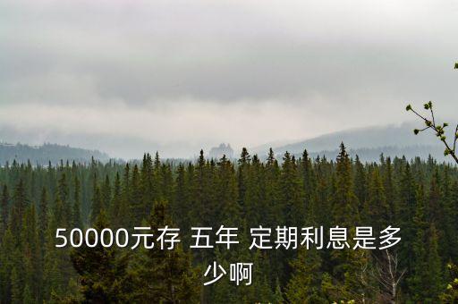 五萬塊錢定期五年利潤多少