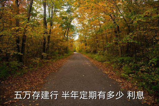 五萬存建行 半年定期有多少 利息