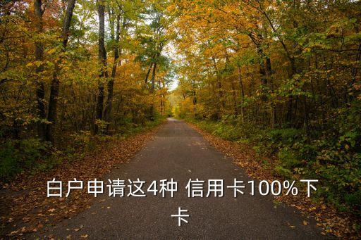  白戶申請這4種 信用卡100%下卡