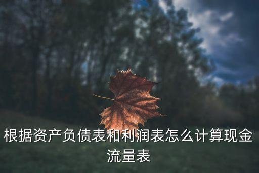 根據(jù)資產(chǎn)負債表和利潤表怎么計算現(xiàn)金流量表