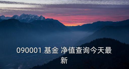 090001 基金 凈值查詢今天最新