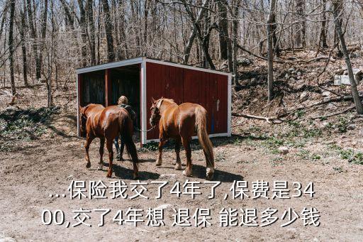 ...保險我交了4年了,保費是3400,交了4年想 退保 能退多少錢