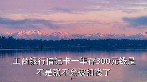  工商銀行借記卡一年存300元錢是不是就不會被扣錢了