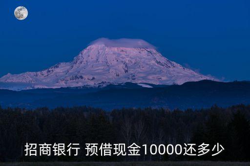 招商銀行 預(yù)借現(xiàn)金10000還多少