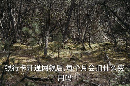 銀行卡開通網(wǎng)銀后,每個月會扣什么費用嗎