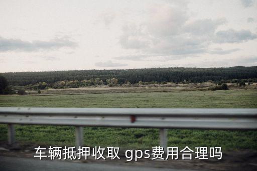 車輛抵押收取 gps費用合理嗎