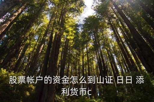 股票帳戶(hù)的資金怎么到山證 日日 添利貨幣c