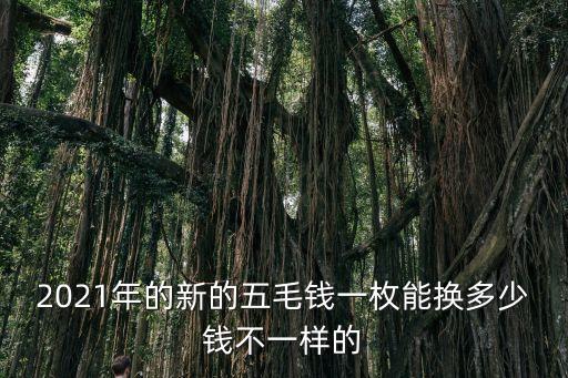 2021年的新的五毛錢一枚能換多少錢不一樣的