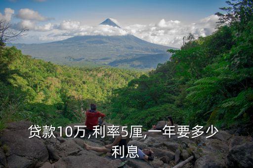 貸款10萬(wàn),利率5厘,一年要多少 利息