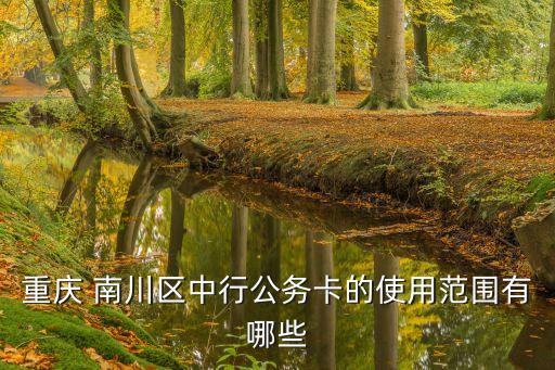 重慶 南川區(qū)中行公務(wù)卡的使用范圍有哪些