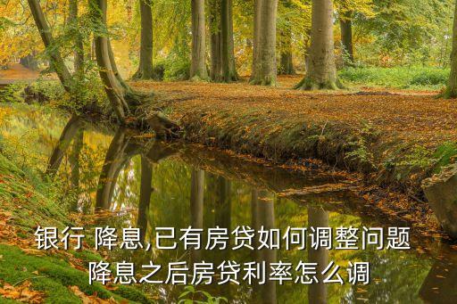 銀行 降息,已有房貸如何調(diào)整問題 降息之后房貸利率怎么調(diào)