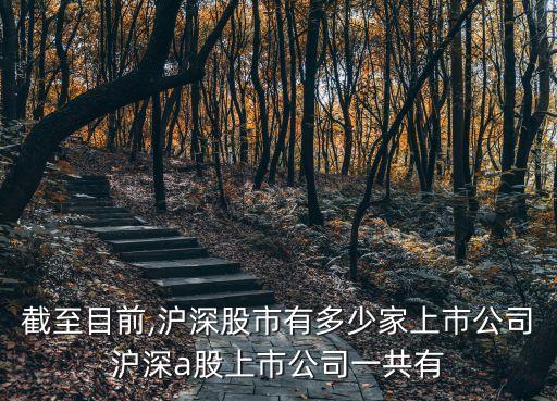 截至目前,滬深股市有多少家上市公司滬深a股上市公司一共有