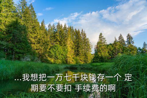 ...我想把一萬(wàn)七千塊錢存一個(gè) 定期要不要扣 手續(xù)費(fèi)的啊