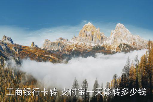工商銀行卡轉(zhuǎn) 支付寶一天能轉(zhuǎn)多少錢