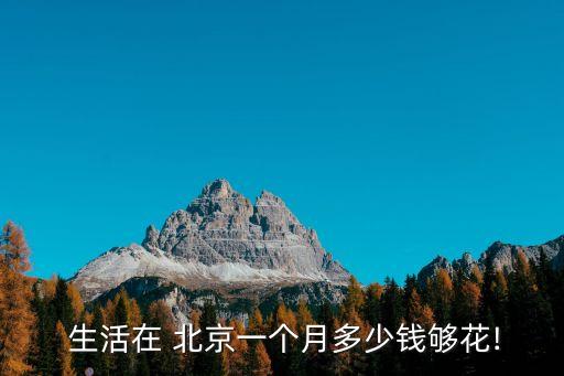  生活在 北京一個(gè)月多少錢夠花!