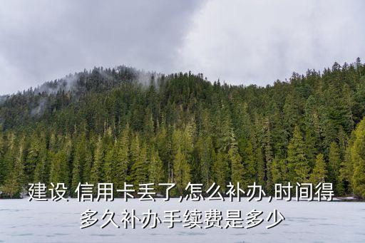 建設(shè) 信用卡丟了,怎么補(bǔ)辦,時間得多久補(bǔ)辦手續(xù)費是多少
