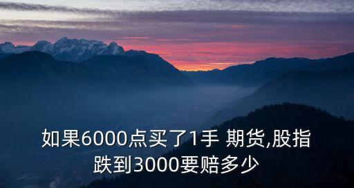如果6000點買了1手 期貨,股指跌到3000要賠多少