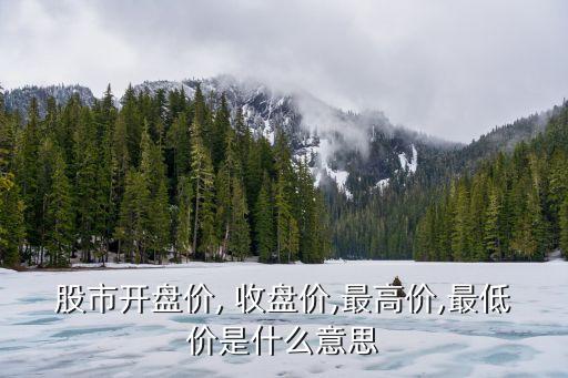 股市開盤價, 收盤價,最高價,最低價是什么意思