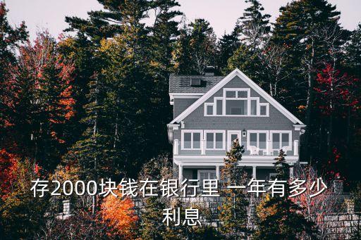 存2000塊錢在銀行里 一年有多少 利息