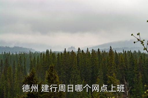 德州 建行周日哪個(gè)網(wǎng)點(diǎn)上班