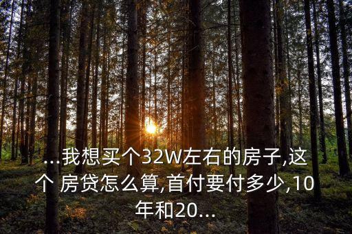 三十二萬房貸十年每年還多少