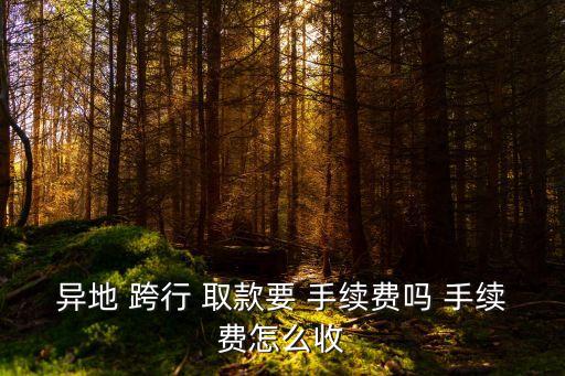興業(yè)銀行跨行跨市取款多少手續(xù)費(fèi)嗎
