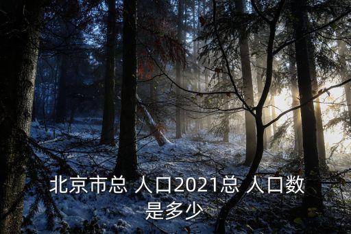  北京市總 人口2021總 人口數(shù)是多少