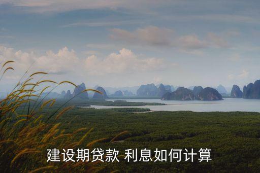 建設期貸款 利息如何計算