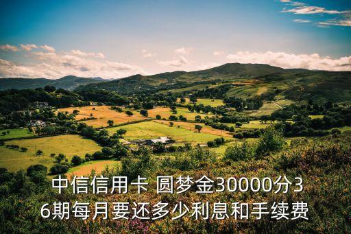 中信圓夢金多少期劃算